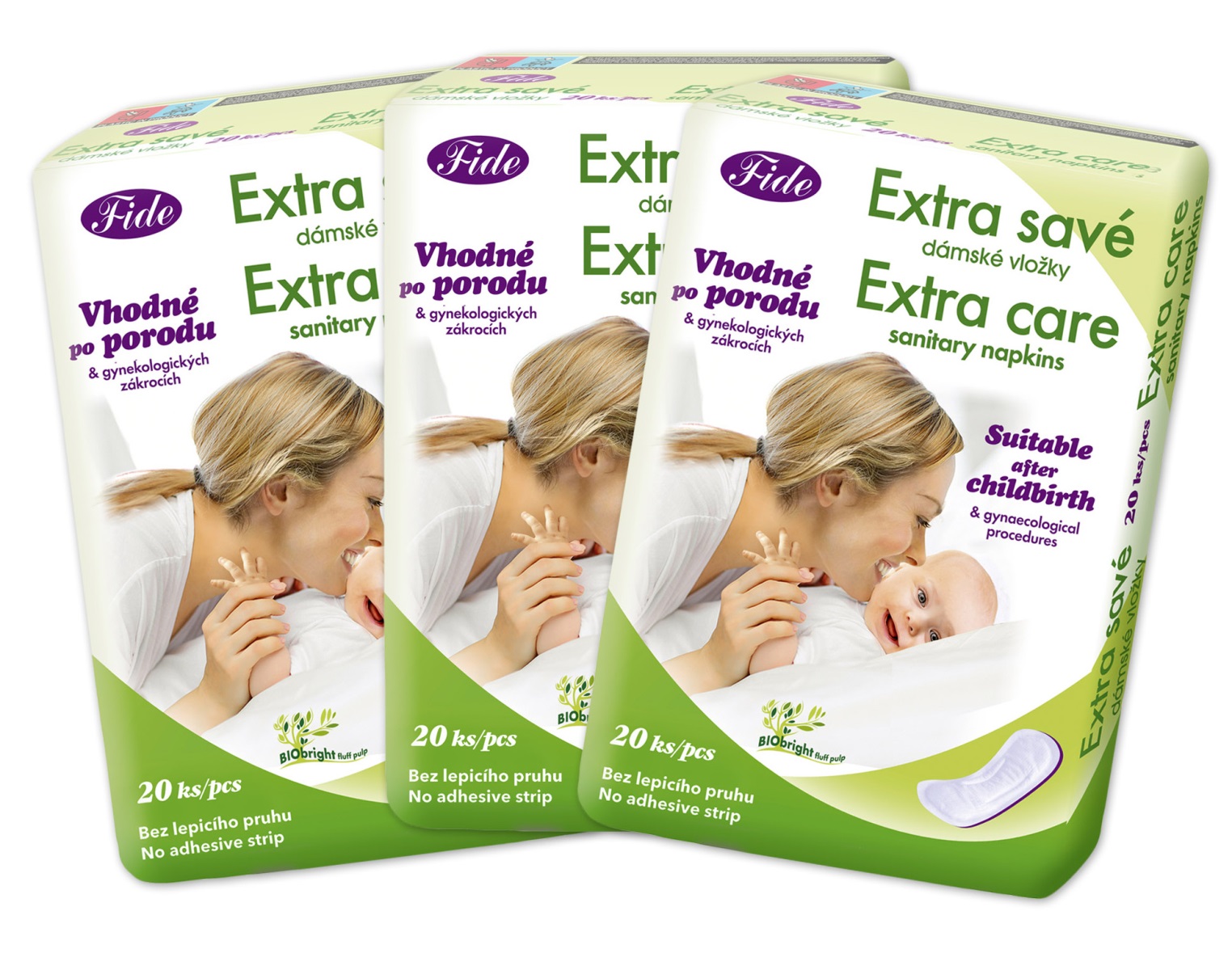 FIDE: Popôrodné vložky (3x20ks) – extra savé