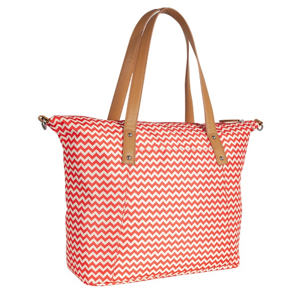 Prebaľovacia taška na kočík: Červená/Zigzag