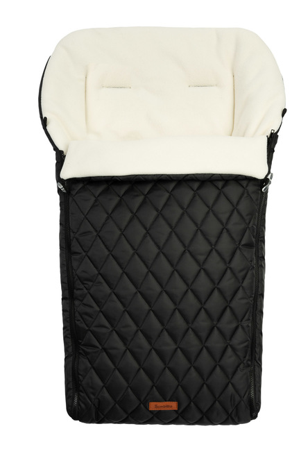 Prešívaný fusak, polar, 95x40cm - čierny