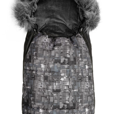 Prešívaný fusák s kožušinou SENSILLO OLAF DOTS - grafit