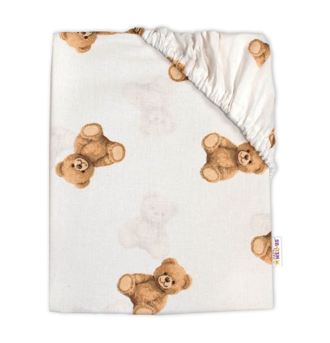 Prestieradlo do postieľky 140x70cm, Míša - biely s potlačou