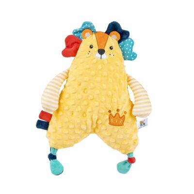 Prítulníček, maznáčik minky s hryzátkom Mr. Lev, žltý
