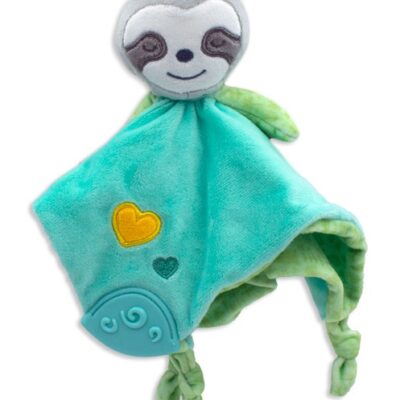 Prítulníček Leňochod s hrkálkou a hryzátkom (mätový)