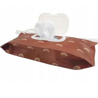 Puzdro/obal na vlhčené obrúsky, Dúha - hnedý