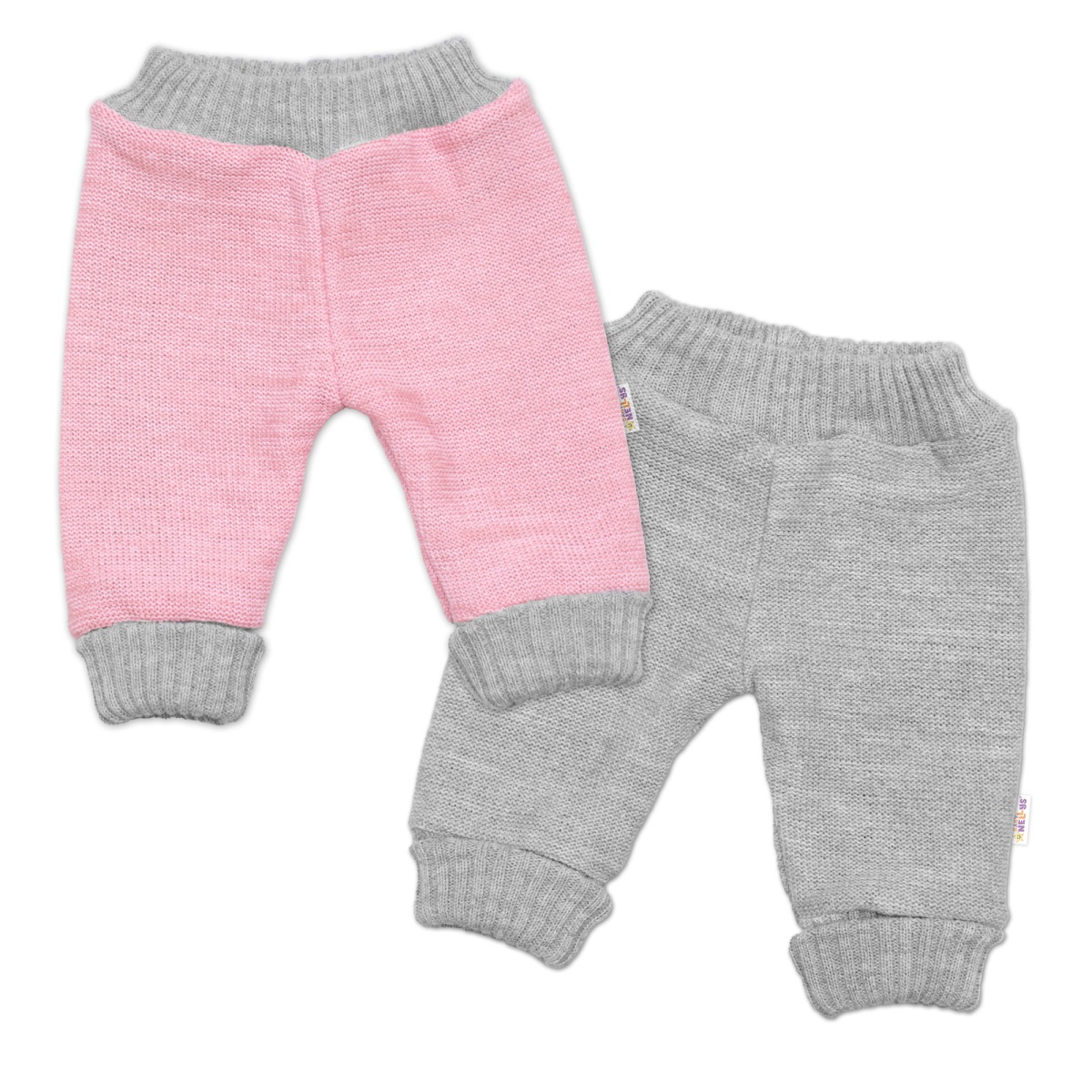 Rastúce obojstranné nohavice Hand Made, ružová-šedá