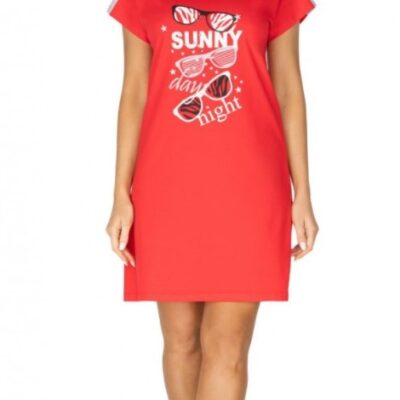 Regina Dámska nočná košeľa Sunny day night, červená, veľ. L