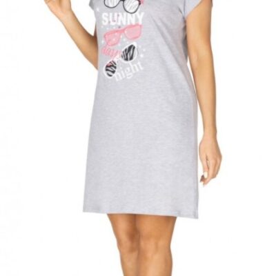 Regina Dámska nočná košeľa Sunny day night, sivá