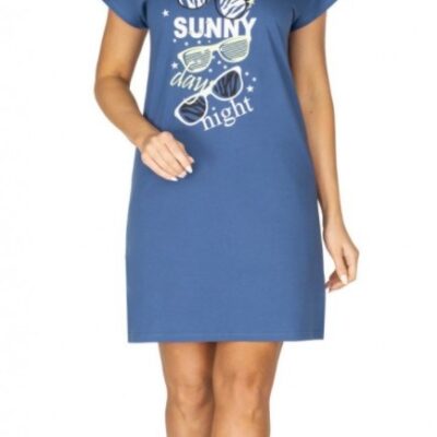 Regina Dámska nočná košeľa Sunny day night, tmavo modrá