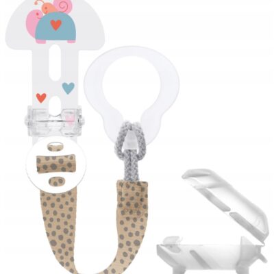 Retiazka na cumlík MAM, Clip It Girl, biela/bežová