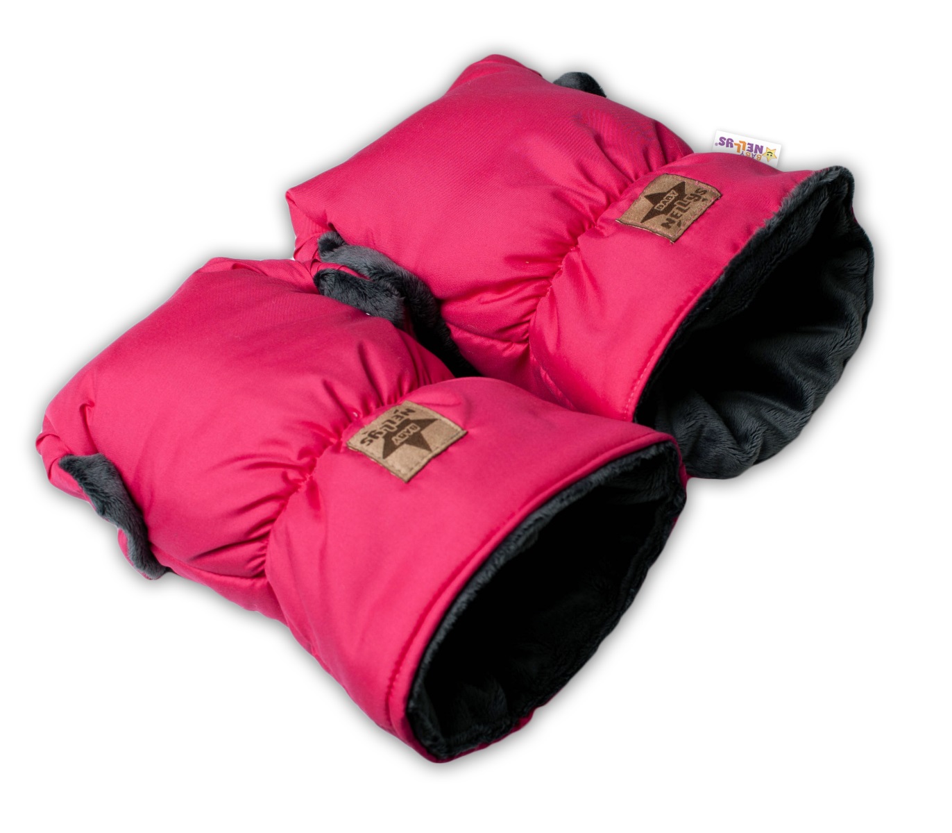 Baby Nellys: Rukávnik DUO ku kočíku (tmavoružový)