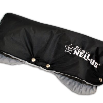 Baby Nellys: Rukávnik Minky (sv. sivá/čierny)