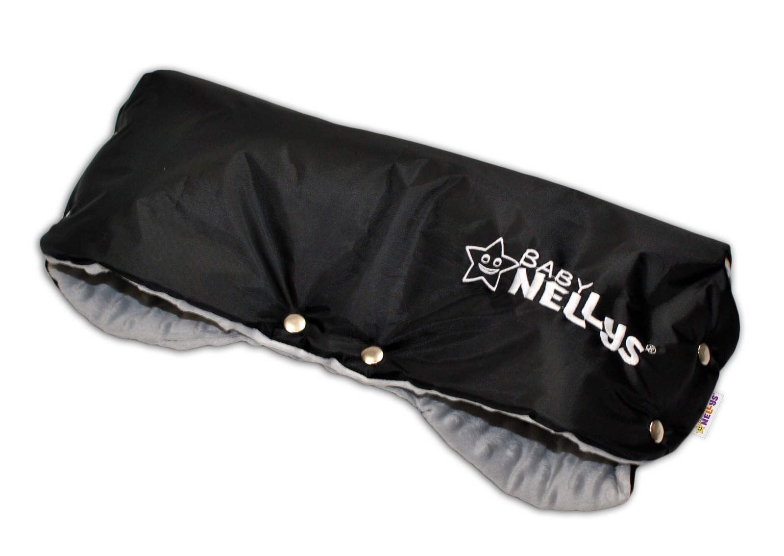 Baby Nellys: Rukávnik Minky (sv. sivá/čierny)