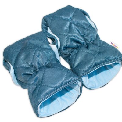 Baby Nellys: Prešívaný rukávnik Velvet (modrý)