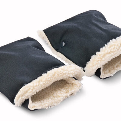 Rukávniky ku kočíku, vlna - čierne