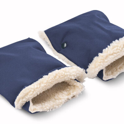 Rukávniky ku kočíku, vlna - modré