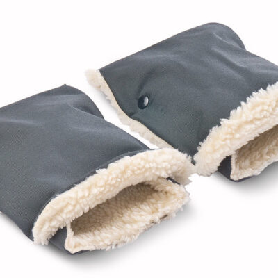 Rukávniky ku kočíku, vlna - šedé