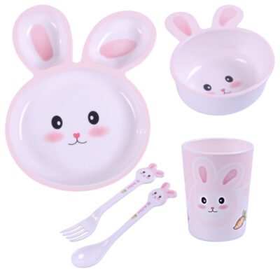 Sada detského riadu 5D pre deti - Bunny