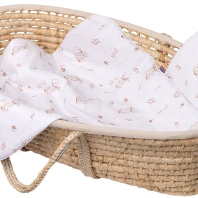 Sada do kočíka, bavlnená 2D sada, GOOSE, biela