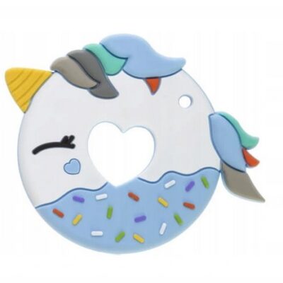 Silikónové hryzátko Donut (modré)