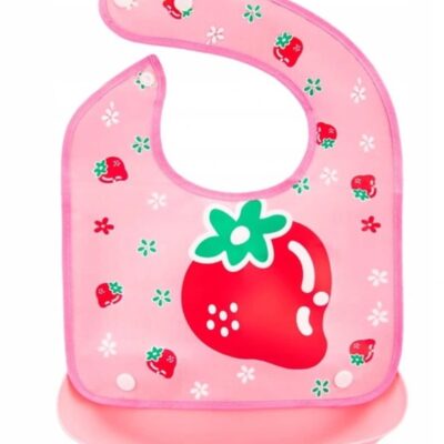 Silikónový podbradník Jahôdka (ružová)