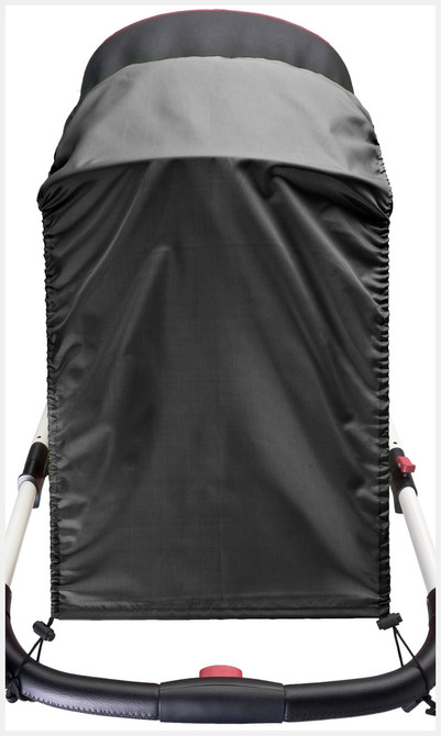 Slnečná strieška na kočík - čierna