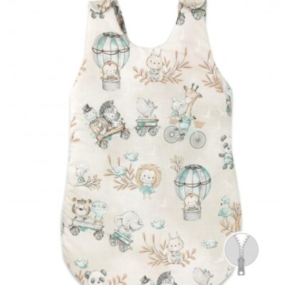 Spací vak 70cm ZOO na cestách (cappuccino/mätová)