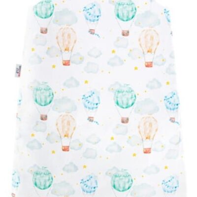 Spací vak bavlna, Balóny, svetlo modrá/biela