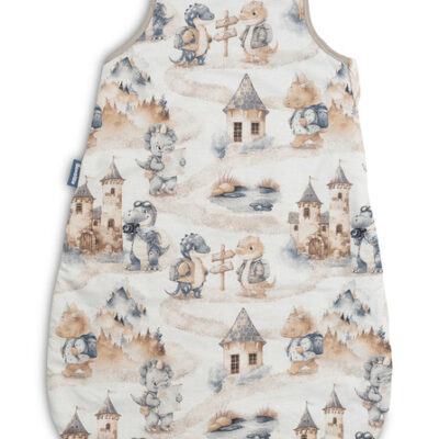 Spací vak mušelín, bavlna, Dráčik, 80x50cm, M - jeans