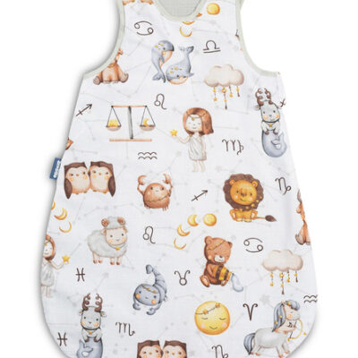 Spací vak mušelín, bavlna, Zverokruh, 70x45cm, S - šedý