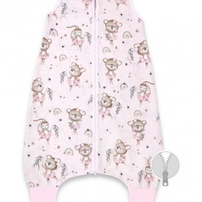 Spací vak s nohavičkami, oteplený, 103 cm, veľ. M, Little Balerina - růžový