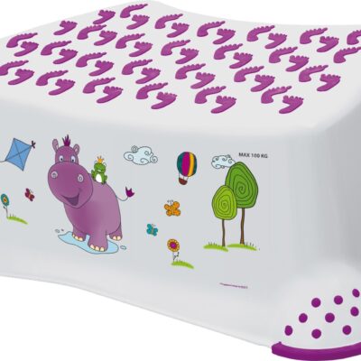 Biela stolička Hippo s protišmykom