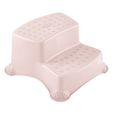 Stolička - schodíky s protišmykovou funkciou - pudrovo ružová