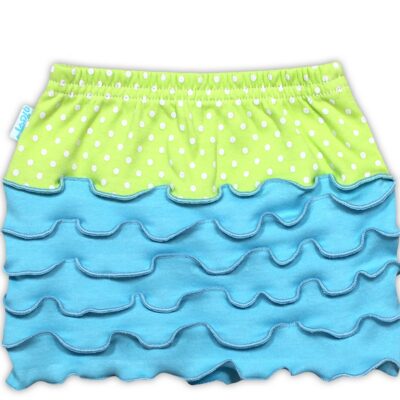 Suknička NICOL KVETINKA - sv. modrá/zelená bodka, vel. 74