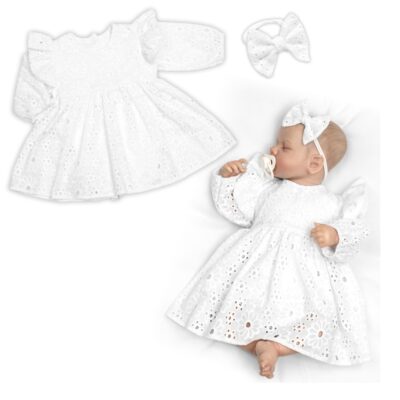 Sukničkobody s volánikom + čelenka, Laura, Madeira, 2D sada, biele