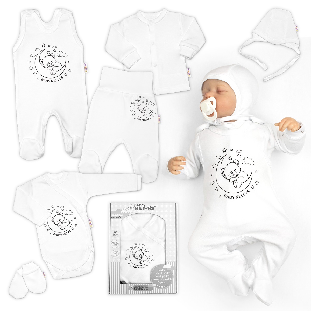 Súpravička do pôrodnice 6D, Medvedík na mesiaci veľ. 62