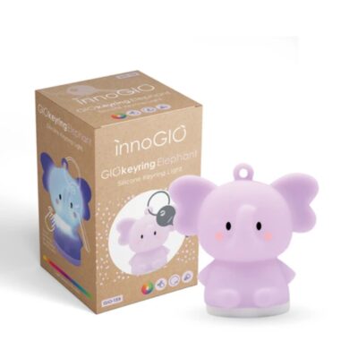Svietiaca silikónová kľúčenka Sloník - fialový