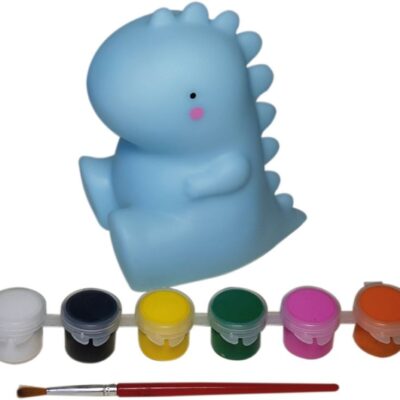 Svietiaci Dinosaurus na vymaľovanie + farbičky, štetec, Barney&Buddy