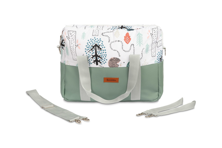 Taška ku kočíku, ekokoža - Ježko Toník, zelená