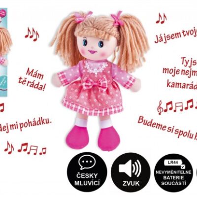 Teddies Babika Terezka hadrová plyš 30cm česky mluvící na kartě