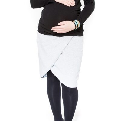 Tehotenská sukňa Be Maamaa - KALIA sv. šedá