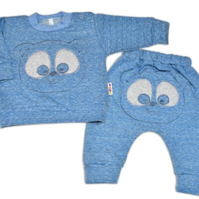 Tepláková súprava Baby Nellys -
MEDVEDÍK - modrý melír, veľ. 74