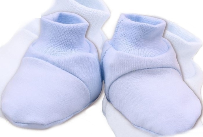 TERJAN: BAVLNA svetlomodré topánočky/ponožky