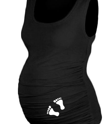 Top, tielko Dana s potlačou Nožičiek - čierne,  vel. S/M