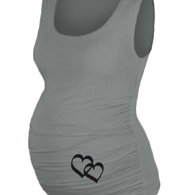 Top, tielko Dana s potlačou srdiečok - šedé, veľ. S/M