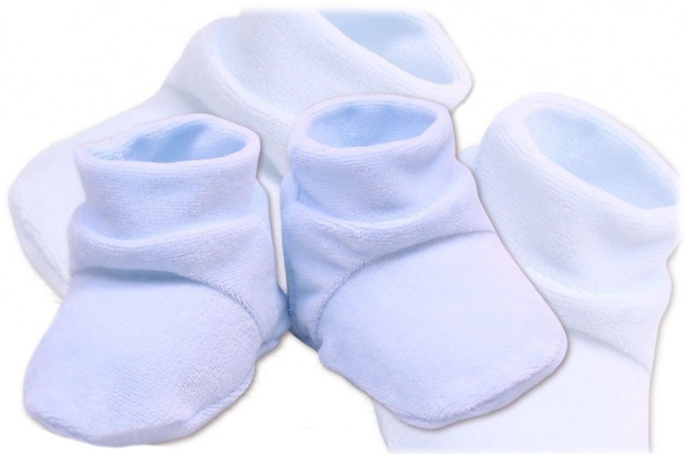 VELUR: Svetlomodré topánočky/ponožky