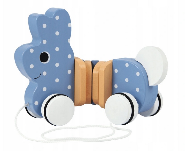 Trefl: Edukačná drevená hračka Zajačik (modrá)