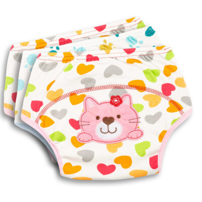 Tréningové nohavičky s výšivkou, girl - 3ks v balení