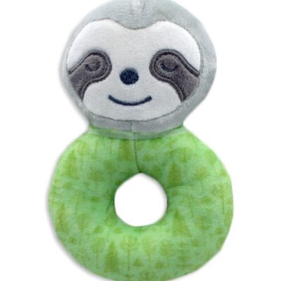 Tulilo: Plyšová hrkálka Leňochod 16cm (zelená/sivá)