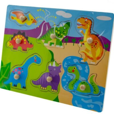 Tulimi: Drevené puzzle vkladačka Dinosaury