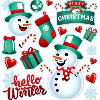 Tulimi Farebná, veselá nažehlovačka Snowman - malý arch